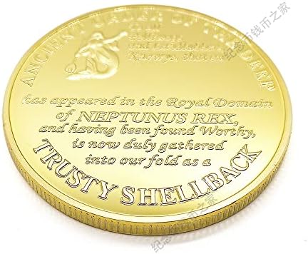 Медальон Нептун Матросская Екип Щастливата Монета На Римския Посейдон Морско Конче Тризъбец Монета На Нептун