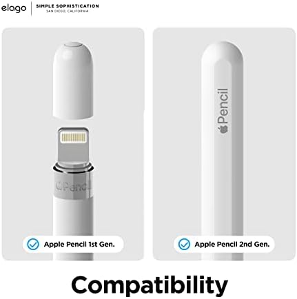 сменяеми метални уши за моливи elago 2 В пакет, Съвместими с Apple Молив 1-во и 2-ри поколения Тежкотоварни Высокочувствительные уши за