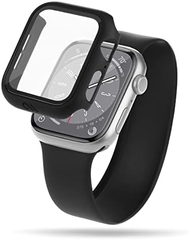 Калъф-Mate за Apple Watch с вграден предпазно фолио, изработени от закалено стъкло на Apple Watch Series 8 и 7 [45 mm] - Сверхпрочное закалено