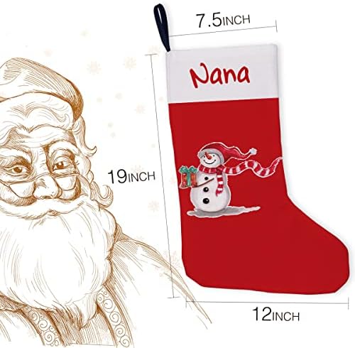 GOLSOO Сладък Коледен Отглеждане на Чул Нана, Червен, Снежен човек, най-Добрият Коледен Отглеждане на Нана, Окачени на Коледна Украса, Подаръци