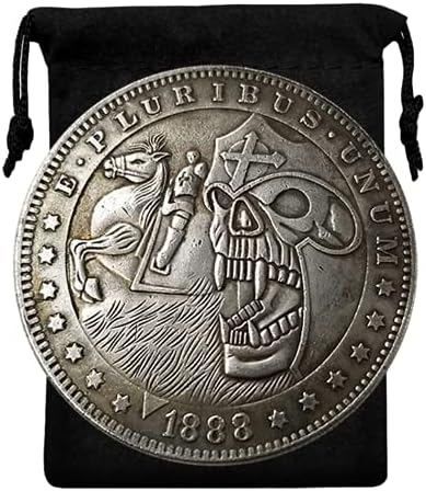 Kocreat Копие Монети Скитник САЩ 1888 г. - Боен Кон Кръстоносците Череп сребърно покритие Копие на Сувенирни Монети във формата На Долар Морган