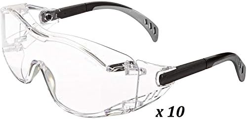 Защитни очила Портал Safety 6980 Cover2, надеваемые върху стъкло (OTG), лека конструкция с регулируеми дужками, прозрачни лещи (10