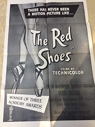 Червени обувки на един лист оригиналния плаката на филма 1949 г.
