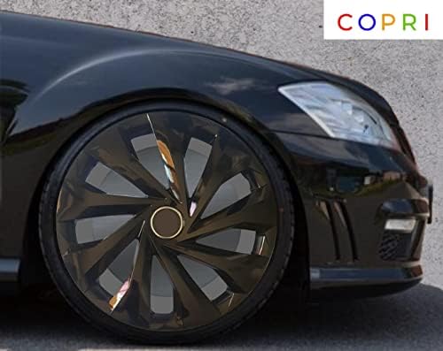 Комплект Copri от 4 Джанти накладки 14-Инчов Черно, Защелкивающихся на ступицу, подходящи за Audi