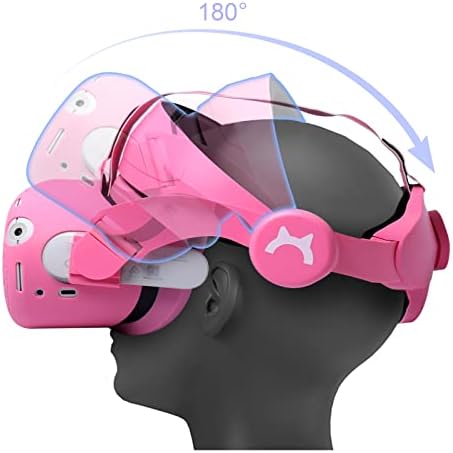 Регулируема лента за глава HUAYUWA с възглавница за главата, Съвместимо с аксесоари Oculus Quest 2 VR, подмяна на елита на каишка,