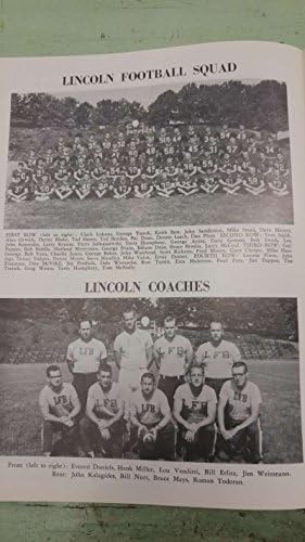 Timken Trojans vs Lincoln Lions Футболна Реколта програма 1965 г. J39205