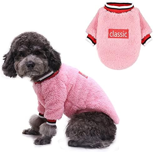 Фланелевый Класически Пуловер за куче за малки кучета, Зимно Топло Облекло за кучета, Мек пуловер за кучета, Модно Палто за кучета, Качулки