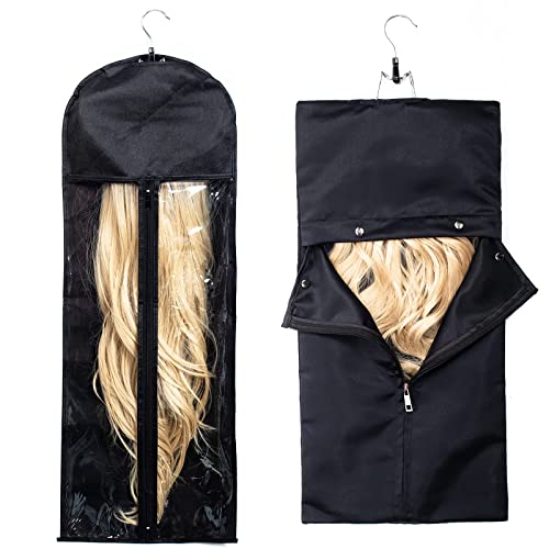 1 Опаковка Титуляр за изграждане на продълговат коса Чанта за съхранение на Перука с 1 опаковка Закачалка За удължаване на косата с