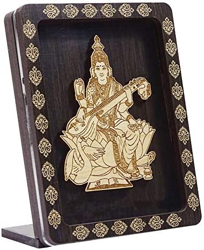 Индийската Красавица Богинята Сарасвати Декоративна Дървена Рамка За Снимки Офис Бюрото Home Decor