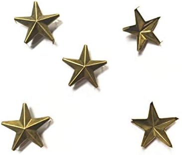 Родословни под формата на Звезди, 100 бр Шипове във форма На Звезда, Метални Мъниста-Нокти, пънк-Нитове с Шипове (Бронз, 15 мм)