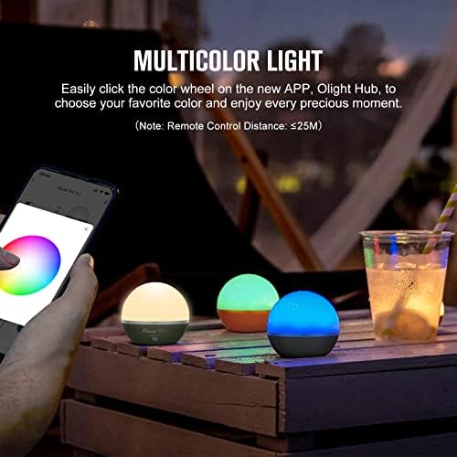OLIGHT Obulb Pro S гама цветове лека нощ Кълбо с Bluetooth APP Control Връзки I3T EOS 180 Лумена С Двоен изход Тънък EDC Фенерче