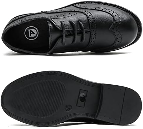 Класически кожени Удобни Оксфордские обувки DADAWEN Boy ' s дантела с като, Училищни униформи, Сватбени Модел обувки за църквата