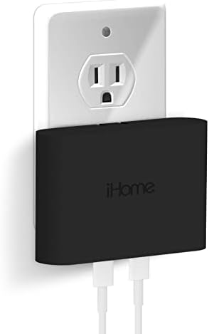 Многопортовое зарядно устройство iHome USB-C и 2-пристанище USB-монтиране на зарядно устройство: Многопортовое USB-зарядно