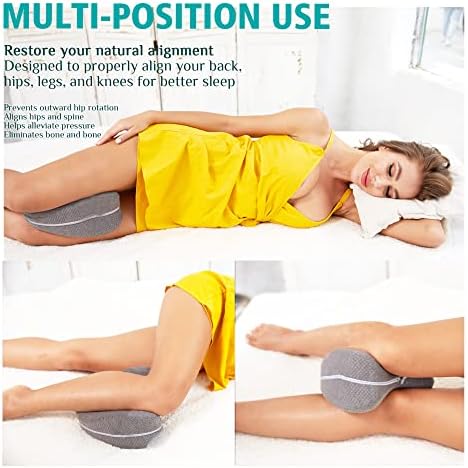 Възглавница за коленете за страничните легла, Възглавници за краката от пяна с памет ефект за Облекчаване на болки при ишиас, болки в