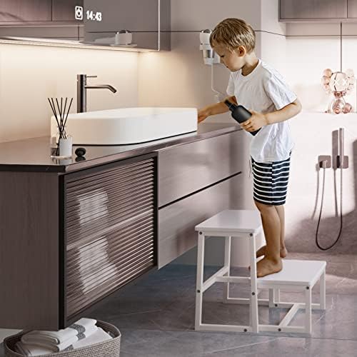 Табуретка-стремянка iTsst за деца и възрастни, с капацитет до 500 кг, 3 в 1 Сверхпрочный Здрав двуетапен столче за кухня / Баня / Високи