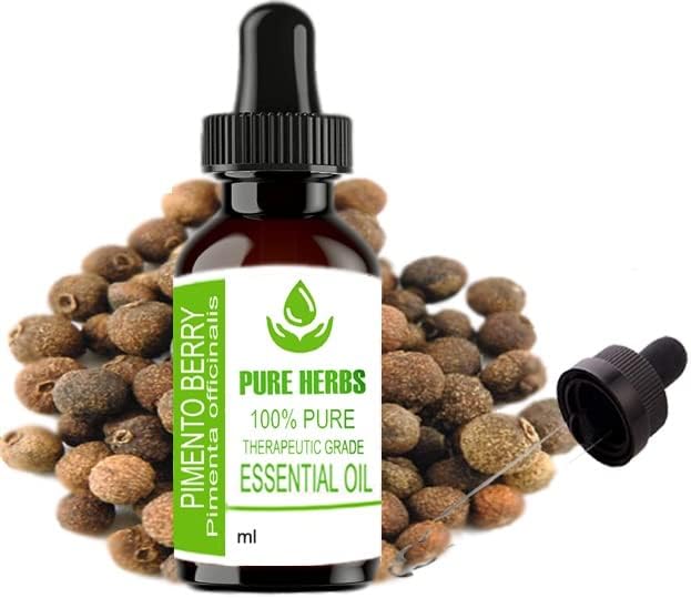 Етерично масло Pure Herbs Pimento Бери (Пименто Officinalis) е Чисто и Натурално Терапевтични 15 мл с Капкомер