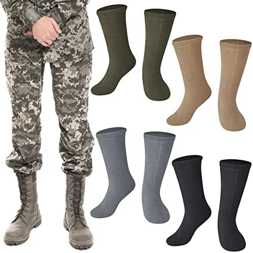 4 Чифта Чорапи с Подплата за Военни Обувки, Зимни Топли Флисовые Чорапи за Жени, Мъжки Чорапи С Подплата за Военни кампании, Чорапи са