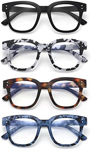 SOPHILY 4 опаковане. Модни Са за Очила за четене за жени, Блокиране на Синя светлина, Стилни Дамски слънчеви Очила за четене в Дебелото