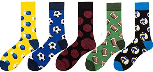 Andongnywell Страхотни Цветни Чорапи за Мъже, Мъжки Чорапи под Роклята, Забавни Стръмни С Шарени Чорапи, Спортни Чорапи за Бягане