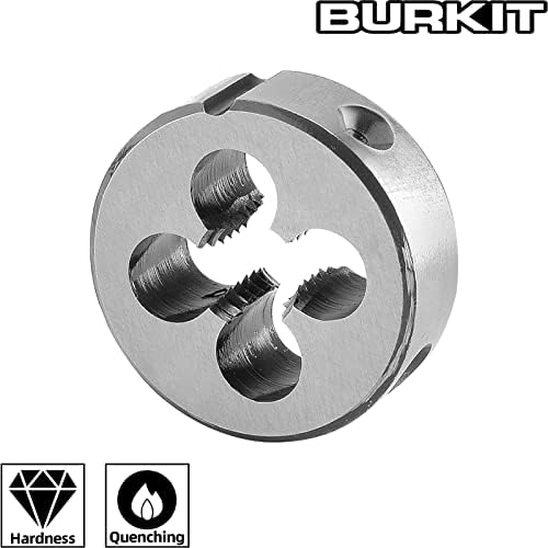 Плашка за подслушване на кръгла резба Burkit 1/4-36 ONS, Плашка За машинно нарязване на резба 1/4 x 36 ONS Дясна Ръка