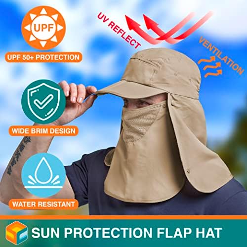 Шапка за Риболов SUN CUBE, Солнцезащитная Шапка с възвратна Клапа за защита на лицето от шията, Солнцезащитная бейзболна шапка с Клапа за
