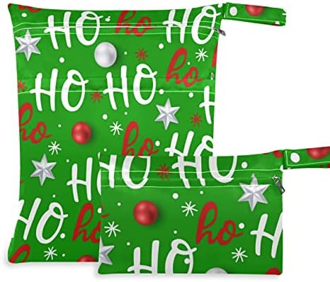 ZZXXB Дядо Коледа се Смее Коледен Бал Водоустойчив Мокра Торба за многократна употреба Текстилен Пелена Влажна, Суха Чанта