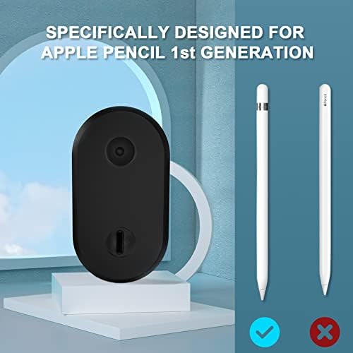 Зарядно устройство GFOX за Apple Молив 1-во поколение, Адаптер за зареждане iPencil, Съвместим с iPad Молив, Държач за зареждане на iPad Pen