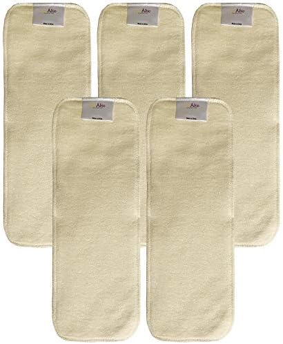 Втулки за памперси от коноп: Подложки за удвояване на пелените от плат за една нощ (опаковка от 5 броя)