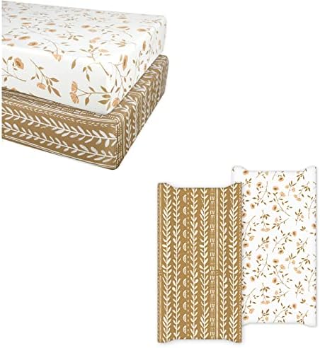 2 Опаковки Чаршаф за леглото и Седалките за Свободни за момичета, Меки и удобни, Ретро-Кафяв цвят