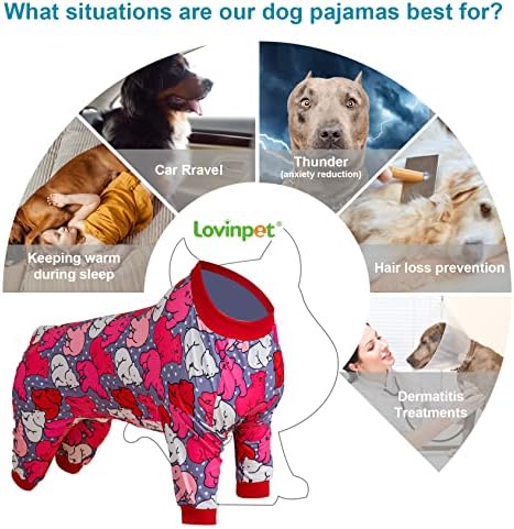 Пижами LovinPet за кучета XL Тениска за облекчаване на тревожност, Защита от Слънцето за кучета, Пижами за възстановяване след операцията