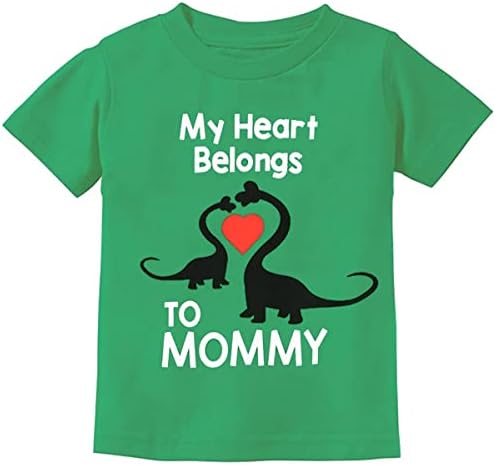 Тениска за Деня на Майката за Малки Момчета И Момичета, Детска тениска Моето сърце принадлежи на майка ми, Тениски