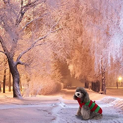 Вязаный Пуловер за кучета с висока воротом, Дрехи за малки до Средни Кучета, Красиви Пуловери за кучета за есен-зима, Топъл и Мек Пуловер