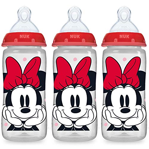 Детска бутилка NUK Smooth Поток от колики Дисни, Мини Маус, 10 унции (опаковка от 3 броя)