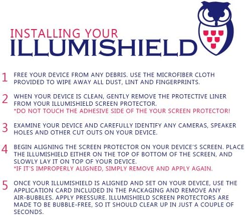 Защитно фолио ILLUMISHIELD, съвместима с Samsung Highlight (3 опаковки), Защитно фолио Clear HD Shield за предпазване от мехурчета и пръстови
