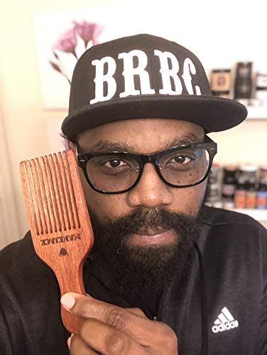 Комплект за Изписване Брадата MANEJACK за Мъже - Дървена четка за коса, за Афро-Стягане на Косата
