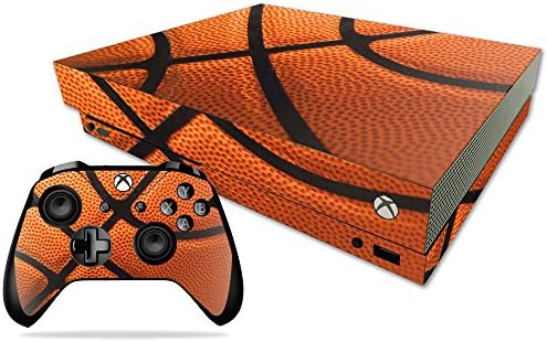 Корица MightySkins, съвместима с Microsoft Xbox One X - Баскетбол | Защитно, здрава и уникална Vinyl стикер | Лесно се нанася, се отстранява и обръща стил | Произведено в САЩ