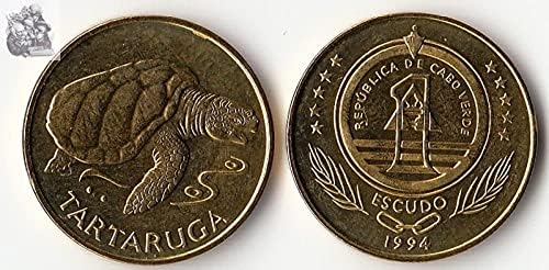 Африкански Кейп 1 Эску мультимонеты 1994 година на издаване Подарък Колекция от Чужди монети 5 франка Монета 1956 година на издаване