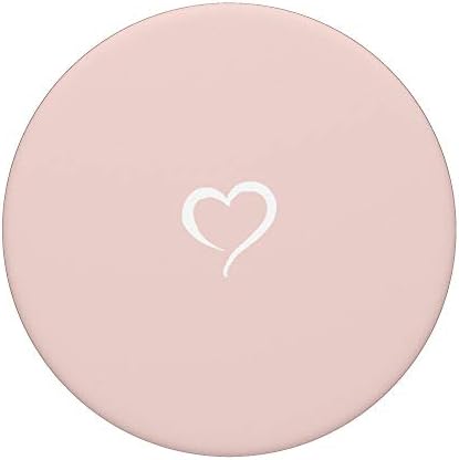 Бледо Светло Розово Нарисованное От ръката на Сърцето Минималистичные попсокеты за Любовта, С възможност за смяна на PopGrip