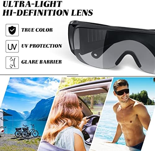 Konohan 4 Двойки от UV-Устойчиви Предпазни Очила Предпазни Очила, Очила за слънчеви бани, Очила за терапия Червена Светлина, с черни