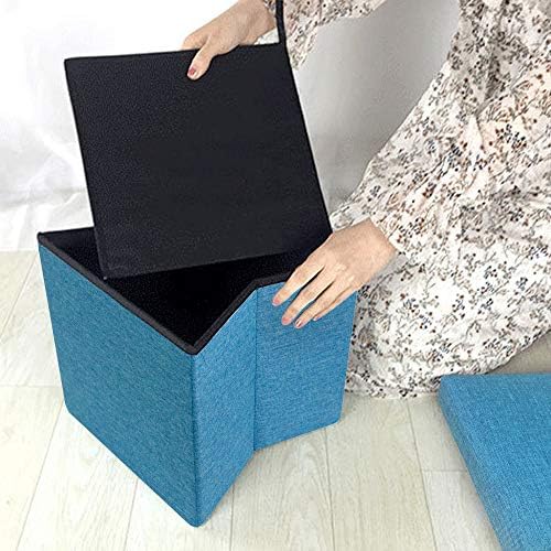 Удобна Сгъваема Табуретка за съхранение, Седалка-Кубче за съхранение, Поставка за крака, Стол с източнобеломорски район с ефект на паметта,