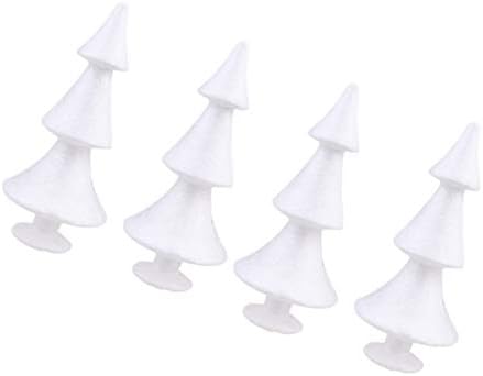 Holibanna 4 бр. Бял Празен Пяна Дърво, Полистирол Моделиране на Пяна Коледно Дърво Форми на Мухъл за Рисувани Декорации Коледен Декор