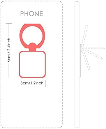Гръцката Азбука Фи Черен Силует На Площада Пръстен За Мобилен Телефон Поставка Притежателя Скоба Универсална Подкрепа За Подарък