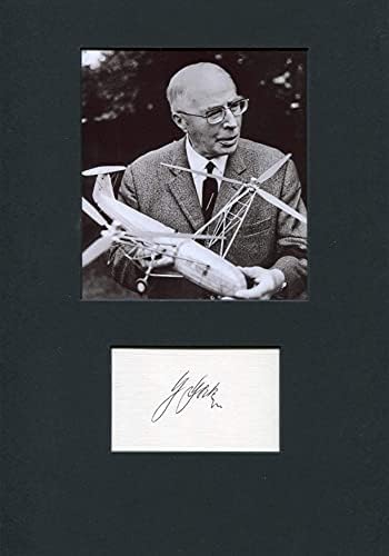 Автограф пионер на германската авиация Хенри Focke, най-картичка с автограф