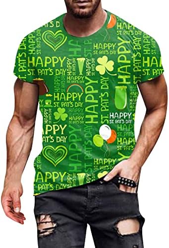 Мъжки тениски WOCACHI на Деня на Св. Патрик, по-мръсни, с къс ръкав, Зелени Тениски с графичен дизайн, Потници, Тениска Gnomes Sports