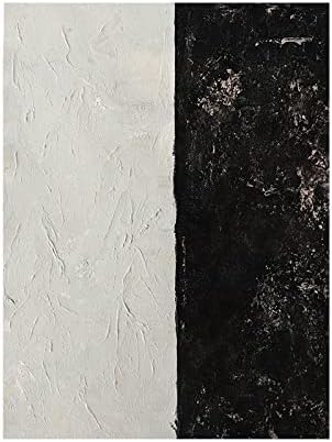 ZZCPT Художествена абстракция живопис с маслени бои Голяма черно-бяла абстрактна фреска в японски стил подвесная картината Произведение на