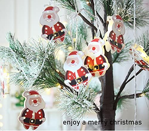 yoo Гирлянди, Коледни Декоративни Батерии 2 Броя 4,9 фута 9,8 фута Гирлянди 10 Броя 20 Броя Led Светлини Дядо Коледа Корпуса на лампата