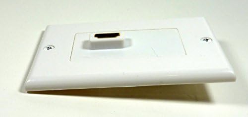 Стенни панела с HDMI в дизайнерски стил Philmore Бял цвят, С led индикатор за захранване, променена поставяне и позлатените