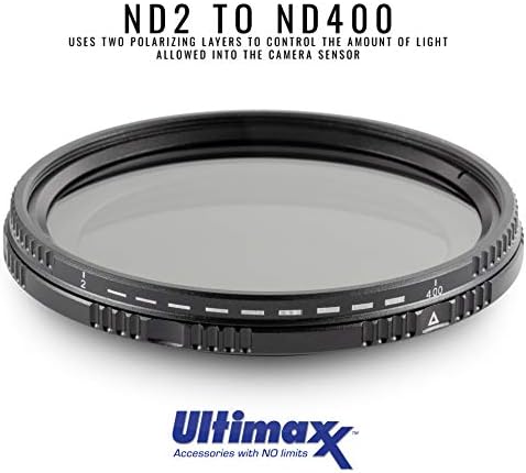 49 мм ND Филтър Ultimaxx 49 мм ND2-ND400 Фейдер С Регулируема Неутрална Плътност Филтър на Обектива Динамичен ND Филтър Оптично Стъкло