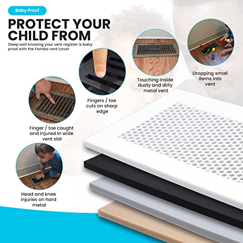 Защитно вентилационна делото Famba Бебе за домашно пол - Мека силиконова защитни подови вентилационни капак за деца, улавя малки