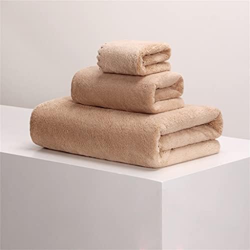 CEHSG Снежна Бархатное кърпи за баня на Три комплекта за мъже и Жени Семейно Водата не може да се Изсушава с Кърпа за коса
